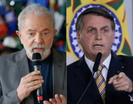 Lula e Bolsonaro lideram as pesquisas de intenção de voto.