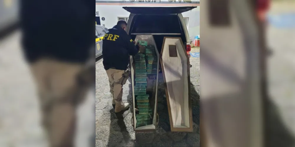 PRF apreende 50 kg de crack em caixão funerário