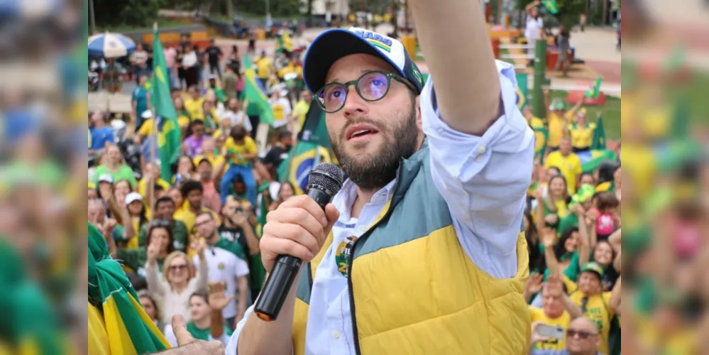 Filipe Barros em campanha.