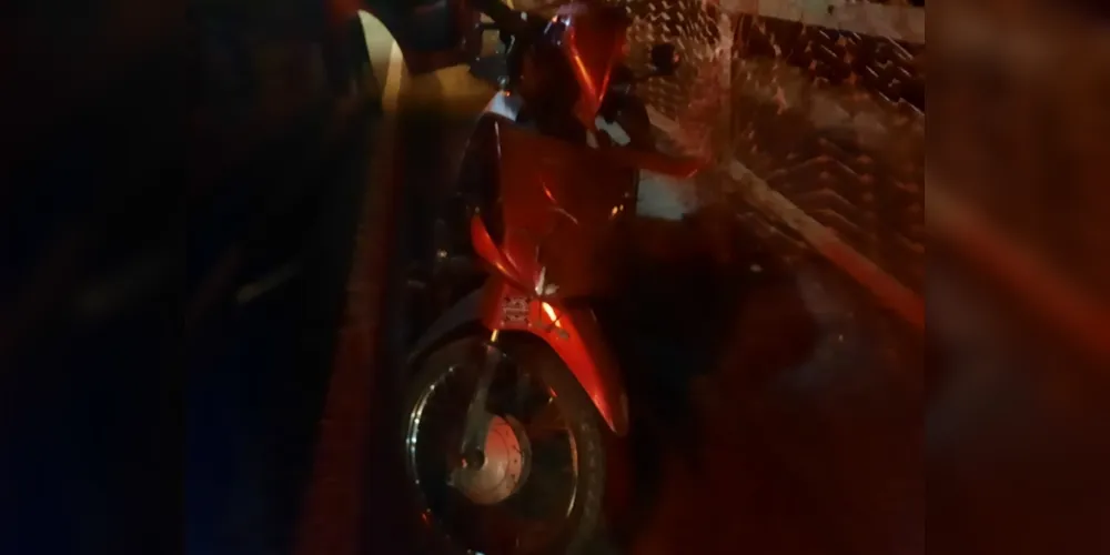 Moto Honda Biz tem placas de Imbaú; motociclista teve ferimentos leves
