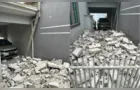 Muro de prédio desaba em casa de PG durante temporal