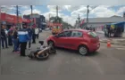 Jovem motociclista fica ferido após acidente na Nova Rússsia