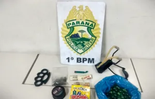 Objetos utilizados foram localizados pelos agentes da Polícia Militar (PM)
