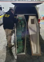PRF apreende 50 kg de crack em caixão funerário
