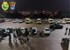 Diversas forças de segurança, de Ponta Grossa, estiveram participando da simulação