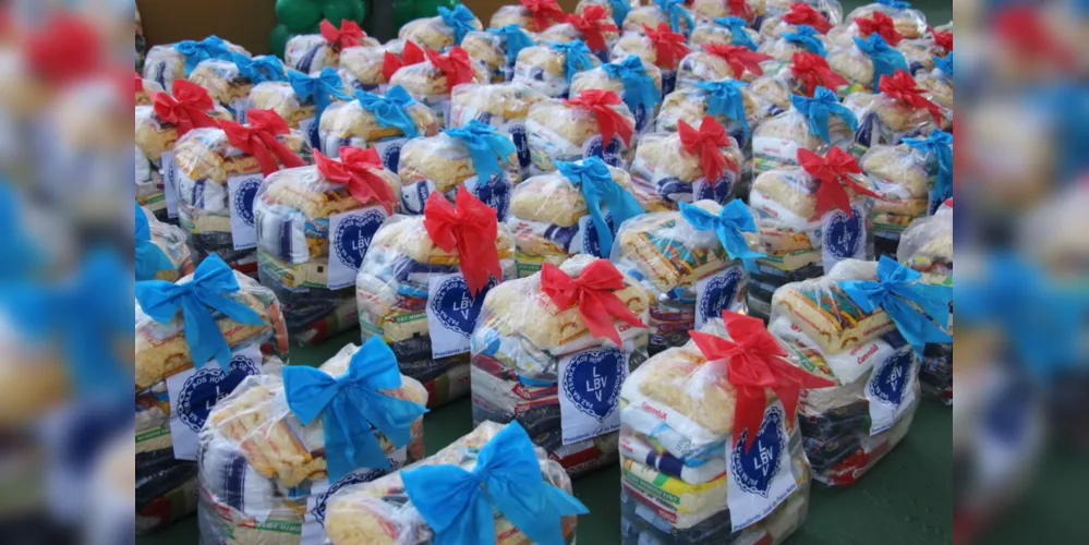 LBV entrega alimento para 120 famílias de Ponta Grossa