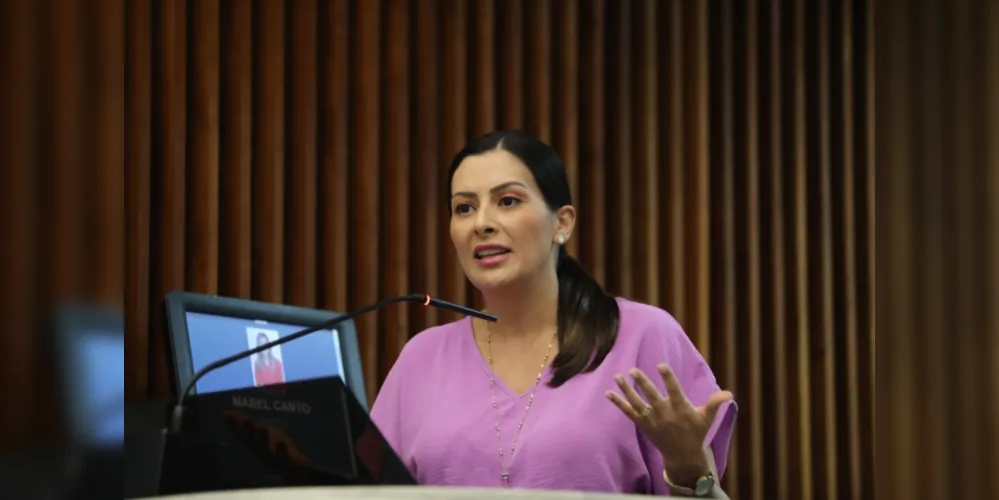 A deputada estadual e nova líder da bancada feminina da Assembleia Legislativa do Paraná, Mabel Canto