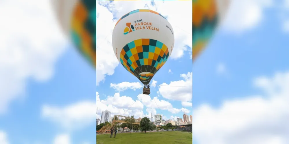 Balão estacionário (foto) estará no Parque neste domingo
