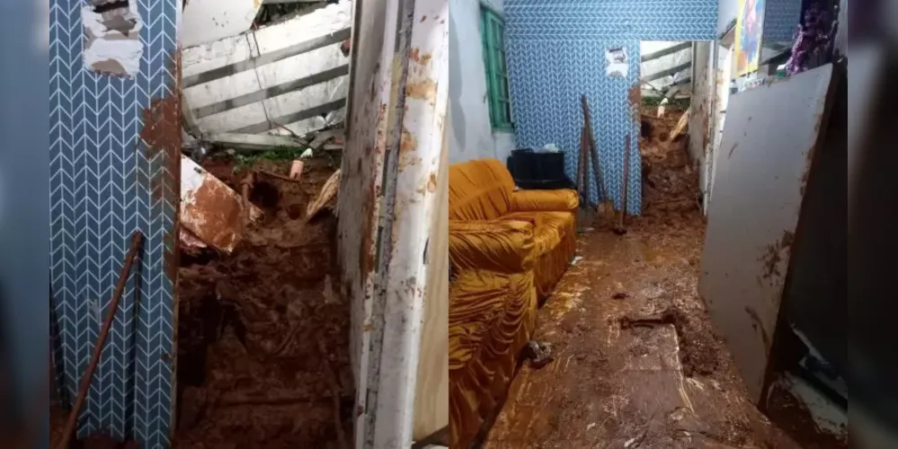 Duas jovens morrem soterradas após casa desabar devido às chuvas em Camboriú, na terça-feira (20)