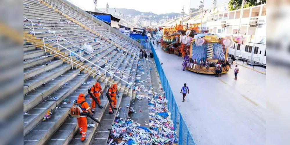 Nesta segunda, 76,5 toneladas de lixo recolhidas pelas equipes da Companhia Municipal de Limpeza Urbana do Rio