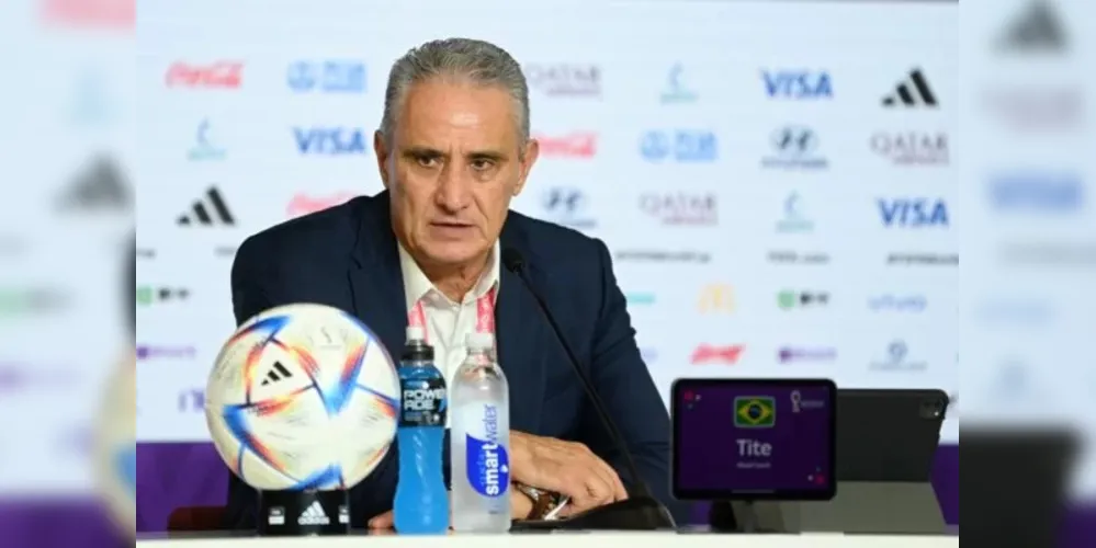 Tite, ex-treinador da Seleção Brasileira em entrevista coletiva.