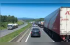 Obras na BR-277 entre Curitiba e PG causam fila de 30 kms