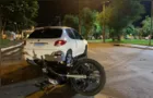 Acidente entre carro e moto deixa motociclista ferido em Ponta Grossa