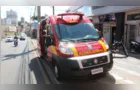 Motociclista fica ferido após acidente no centro de Ponta Grossa
