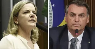Gleisi Hoffmann (PR), afirmou que o presidente Jair Bolsonaro (PL) é “cúmplice” dos atos de violência