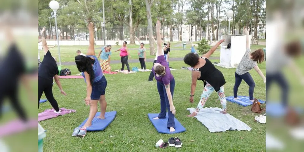 Parque Monteiro já recebeu atividade de yoga em edições anteriores