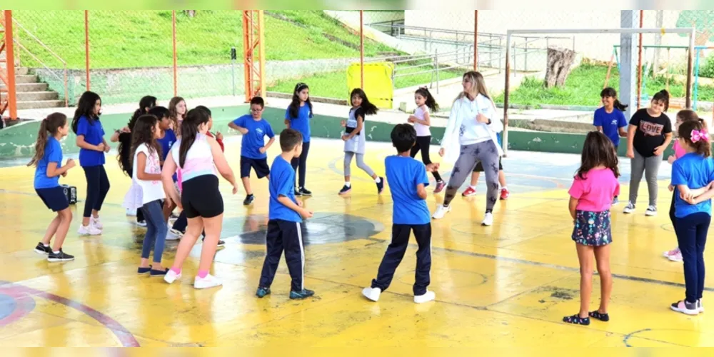 Uma das unidades onde o projeto Educa PG – Infância em Movimento já foi iniciado é a Escola Municipal Ruth Holzmann Ribas, em Uvaranas