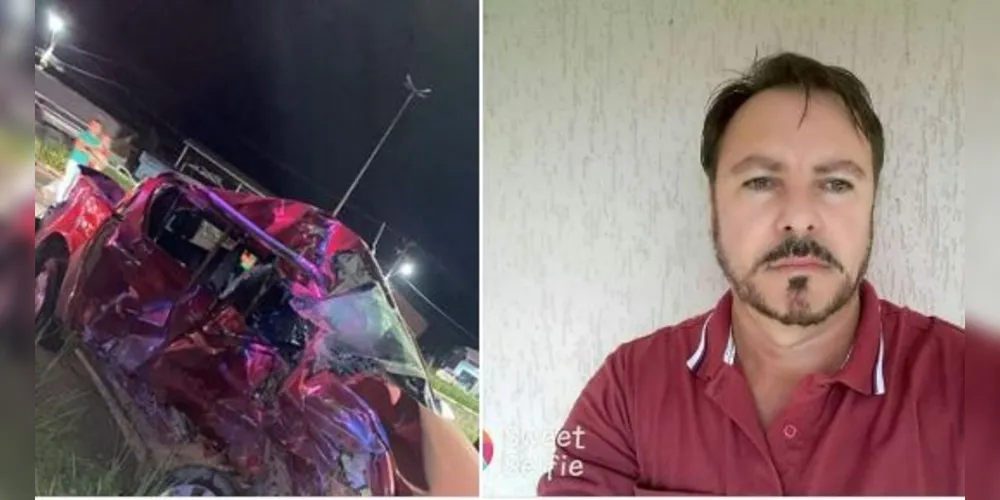 Cesar Lepka Barbosa, 50, dirigia uma camioneta que ficou destruída no acidente
