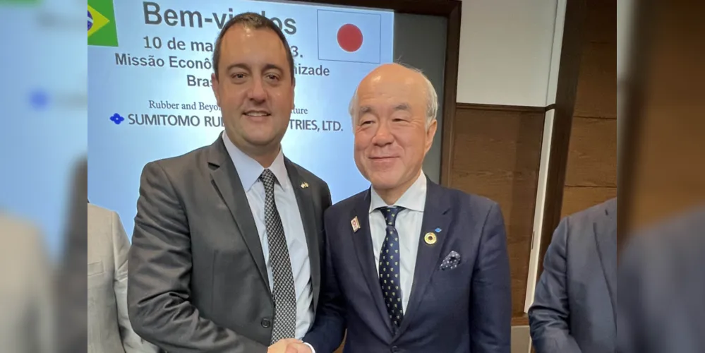 O encontro aconteceu em Kobe, no Japão, durante a missão internacional do Governo do Estado ao país asiático.