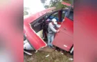 Ônibus da Saúde de Mallet fica destruído em acidente