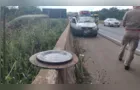 Peça de caminhão atinge 'em cheio' veículo na BR-376