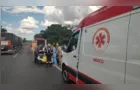Peça de caminhão atinge veículo e deixa motorista em estado grave
