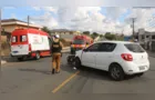 Batida entre moto e carro deixa um ferido na rua do 1º BPM