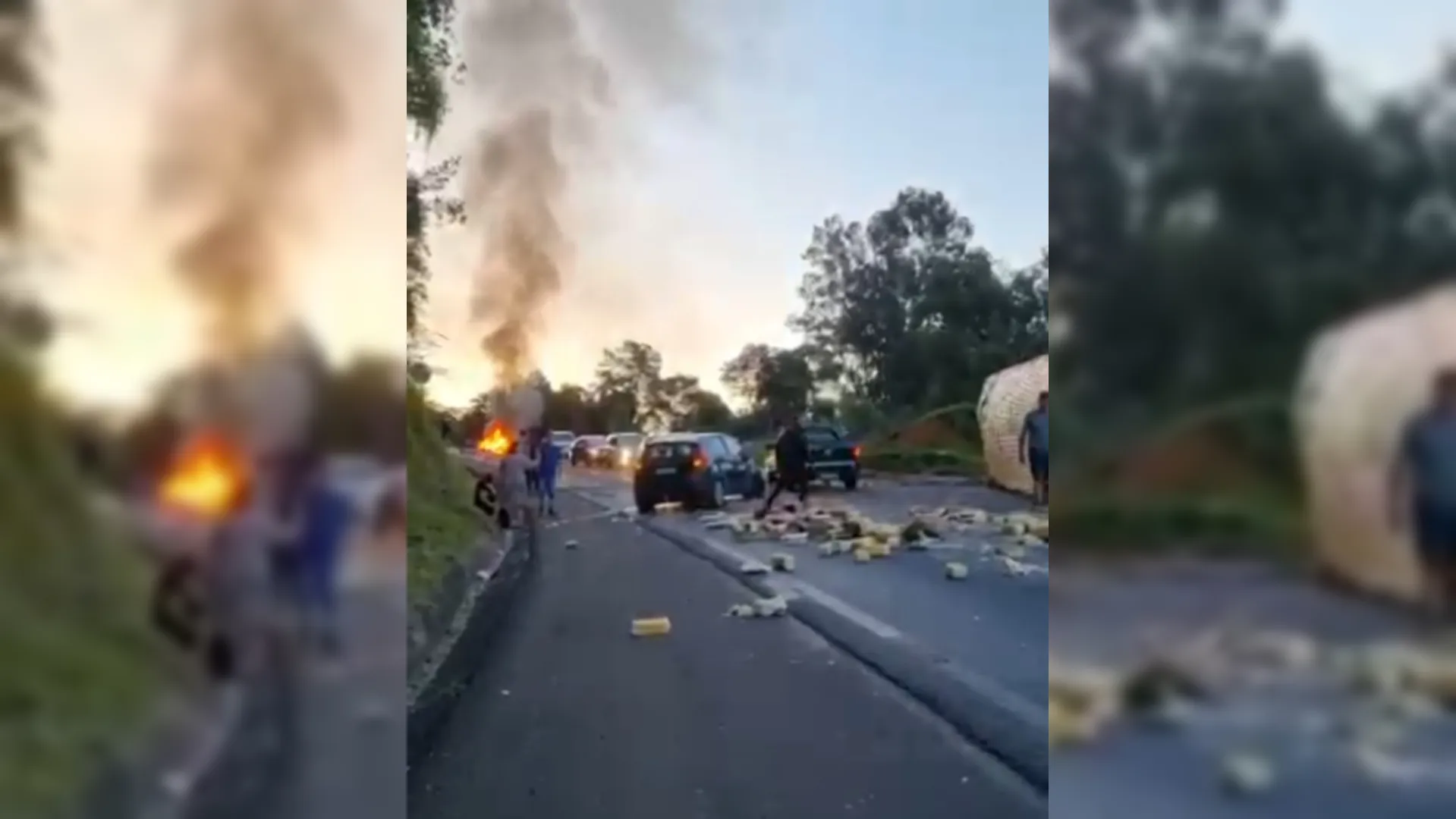 Acidente na BR-277 em Campo Largo, deixa uma pessoa morta e outra ferida  pista está interditada - Paraná Urgente