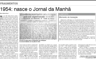 Recorte da primeira coluna Fragmentos publicada no Jornal da Manhã em 02 de setembro de 2007.