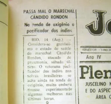 Nota a respeito do estado de saúde do Marechal Rondon publicado no JM em 15 de janeiro de 1958