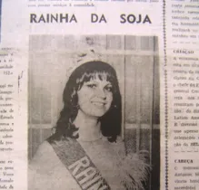 Matéria sobre a escolha da Rainha da Soja, publicada pelo JM em 03 de agosto de 1975