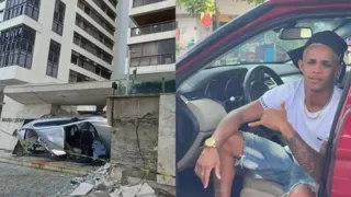Gabriel Farias, conhecido como MC Biel Xcamoso, bateu veículo em um prédio na cidade de Recife/PE