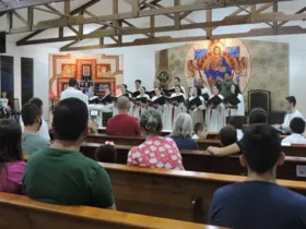 A apresentação aconteceu na igreja matriz Nossa Senhora de Guadalupe