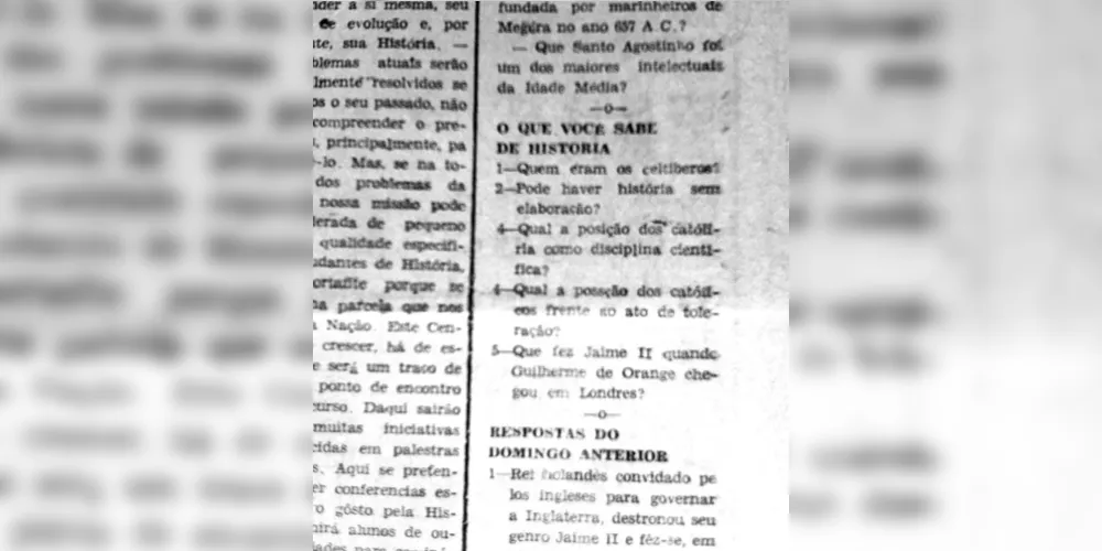 Na década de 1960 o JM publicava a coluna do Centro de Estudos Históricos Romário Martins. Nesta matéria, de 04 de dezembro de 1966, fica explícito a concepção de História própria àquele período