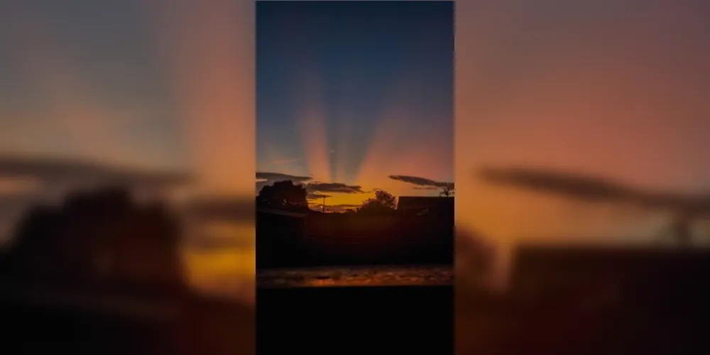 Pôr do sol em Uvaranas, em Ponta Grossa
