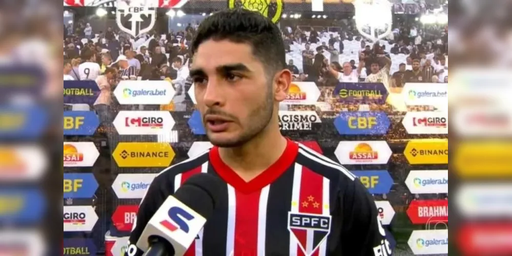 Autor do gol do São Paulo, o meia Michel Araújo mostrou insatisfação em entrevista