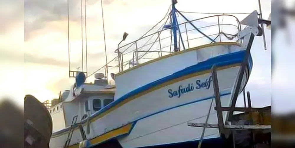 Embarcação pesqueira BP Safadi Seif naufragou após um ciclone