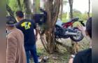 Motociclista fica em estado grave após colidir com árvore em Witmarsum