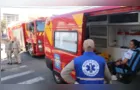 Gestante é levada ao hospital após acidente com cinco veículos