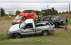 Caminhonete capota após desviar de cachorro na BR-376