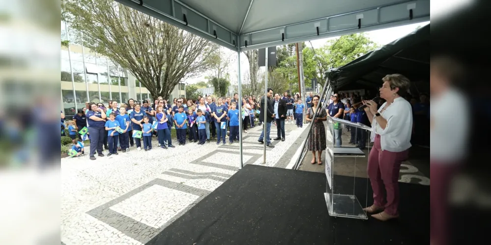O evento foi realizado em frente à Prefeitura de Ponta Grossa