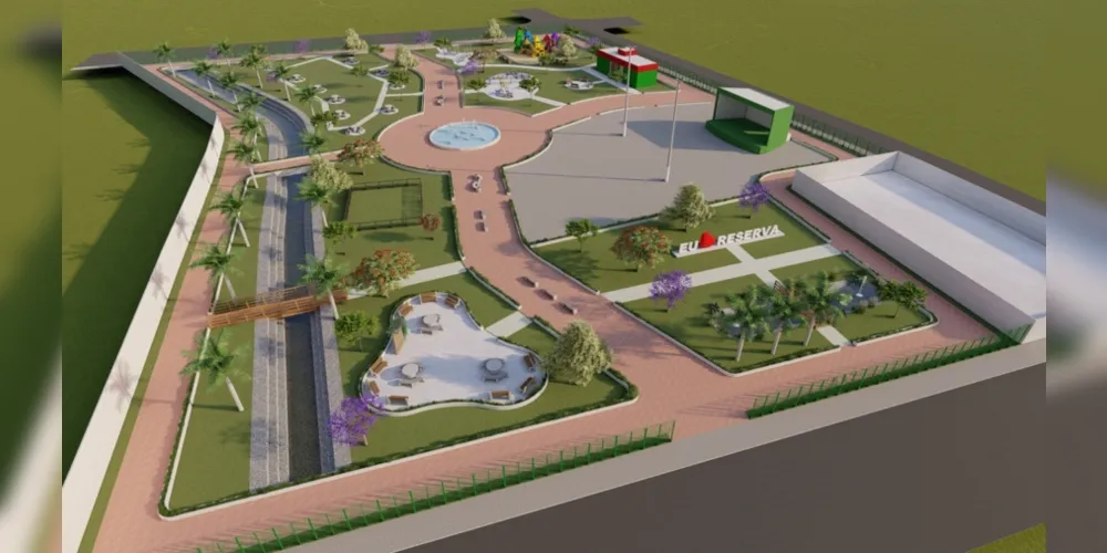 Parque da Família terá pista de caminhada, playground, academia ao ar livre, palco para a realização de shows e várias outras estruturas