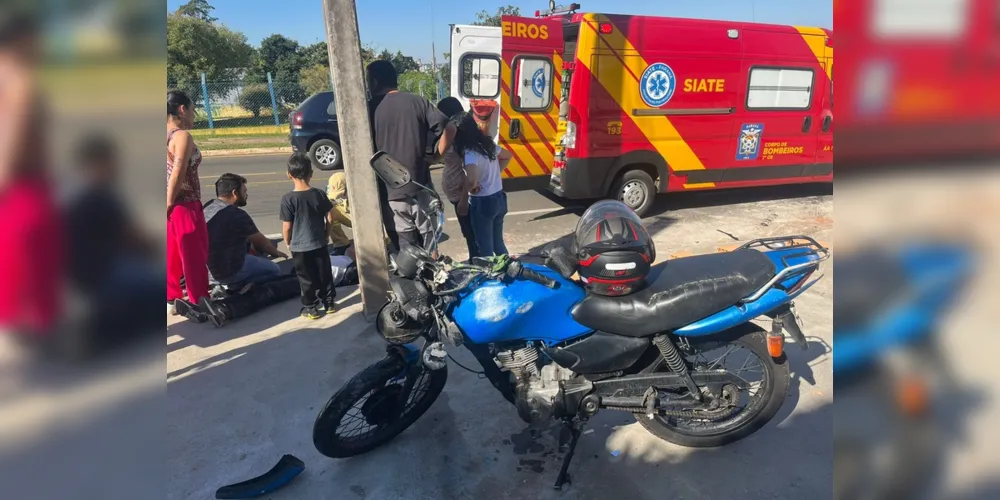 Motociclista teve ferimentos no braço e foi levado à UPA Santa Paula