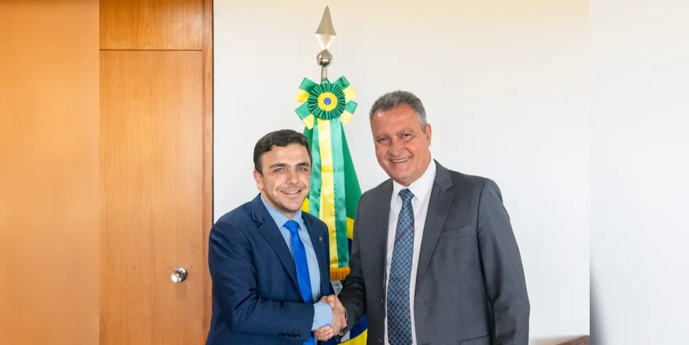 Deputado federal foi recebido pelo ministro-chefe da Casa Civil, Rui Costa, no Palácio do Planalto
