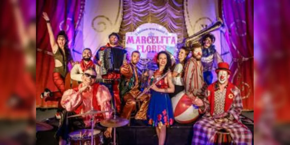 Nesta semana o Circuito Cultural Sesi 2023 inicia sua circulação pela região dos Campos Gerais, com o espetáculo - O Fabuloso Circo Musical de Marcelita Flores