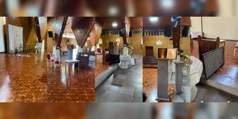 Criminoso deixou um rastro de destruição na Paróquia São Paulo Apóstolo