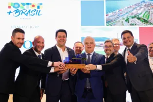 Governador Carlos Massa Ratinho Junior participou da quarta edição do Prêmio Portos + Brasil, promovida pelo Ministério de Portos e Aeroportos na noite desta quarta-feira (9), em Brasília