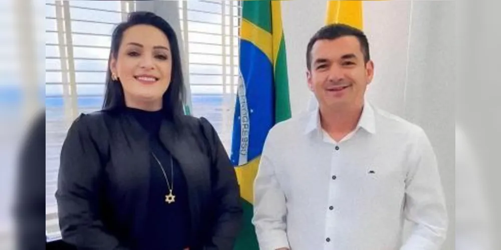 Elisangela Pedroso esteve reunida com o presidente da AMP, Edimar Santos