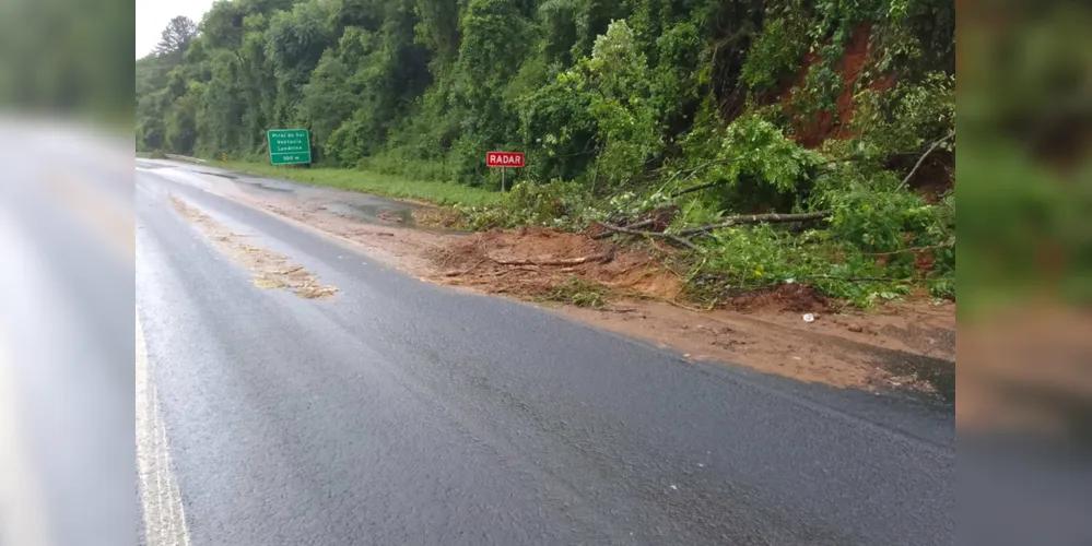 Fortes chuvas causaram estragos nas rodovias paranaenses