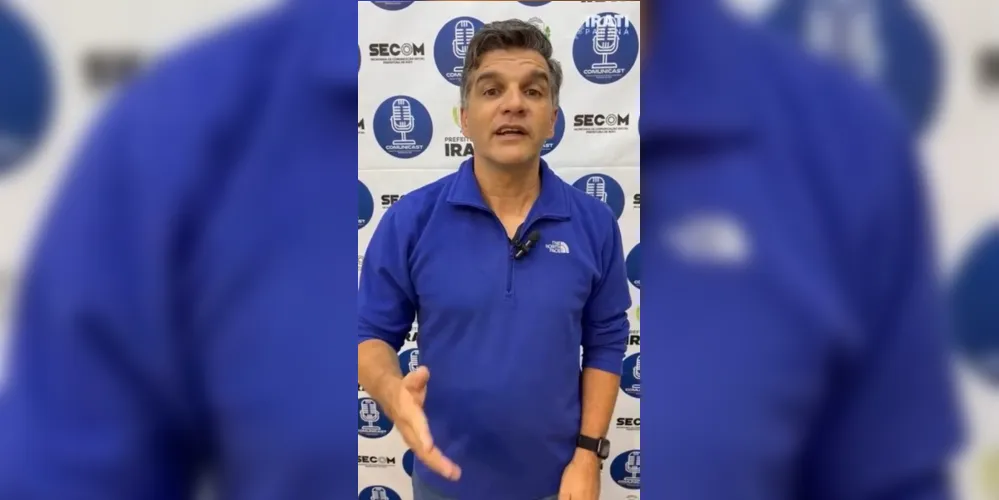 Secretário de Saúde de Irati, João de Almeida, se posicionou através de vídeo